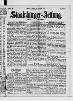 Staatsbürger-Zeitung on Aug 22, 1879