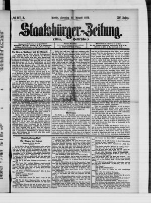 Staatsbürger-Zeitung on Aug 24, 1879