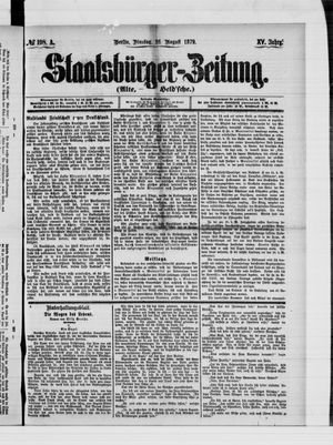 Staatsbürger-Zeitung on Aug 26, 1879