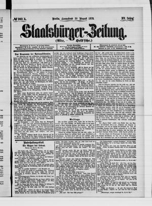 Staatsbürger-Zeitung vom 30.08.1879