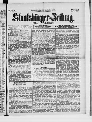 Staatsbürger-Zeitung vom 12.09.1879