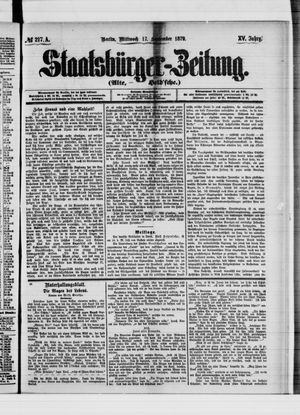 Staatsbürger-Zeitung vom 17.09.1879