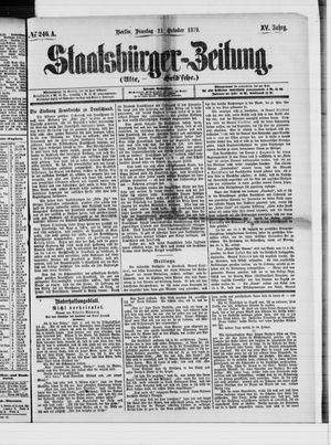 Staatsbürger-Zeitung vom 21.10.1879