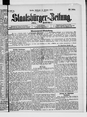 Staatsbürger-Zeitung on Oct 22, 1879