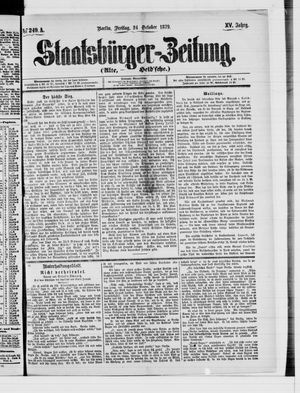 Staatsbürger-Zeitung on Oct 24, 1879
