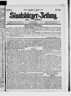 Staatsbürger-Zeitung vom 25.10.1879