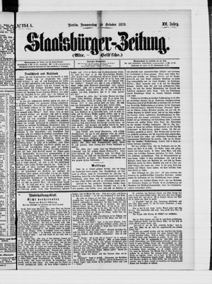 Staatsbürger-Zeitung vom 30.10.1879
