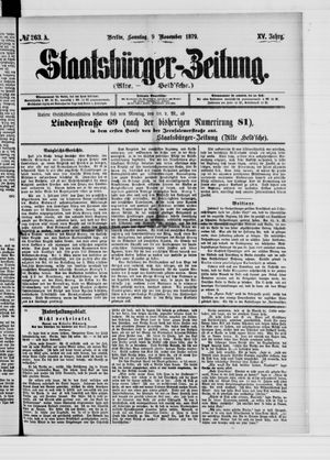 Staatsbürger-Zeitung vom 09.11.1879