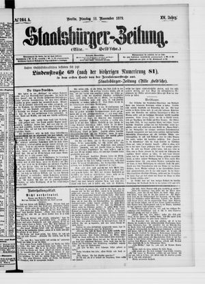 Staatsbürger-Zeitung vom 11.11.1879