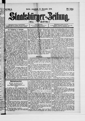 Staatsbürger-Zeitung vom 29.11.1879