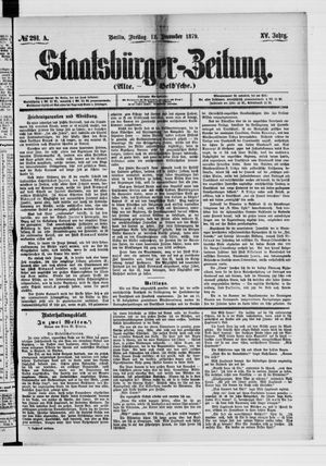 Staatsbürger-Zeitung vom 12.12.1879