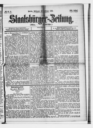 Staatsbürger-Zeitung on Feb 18, 1880