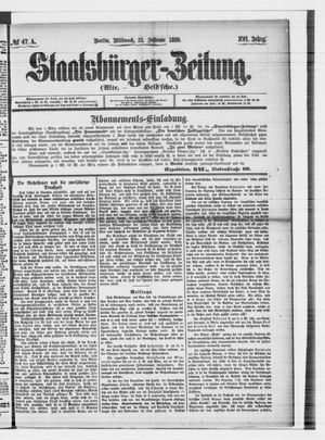 Staatsbürger-Zeitung on Feb 25, 1880