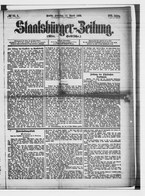 Staatsbürger-Zeitung on Apr 11, 1880