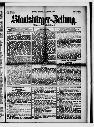 Staatsbürger-Zeitung vom 08.08.1880