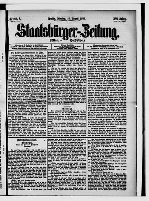 Staatsbürger-Zeitung on Aug 10, 1880