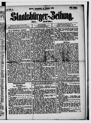 Staatsbürger-Zeitung on Aug 14, 1880