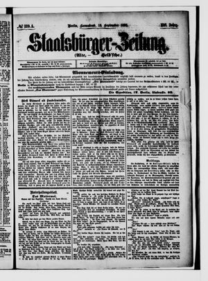 Staatsbürger-Zeitung vom 18.09.1880