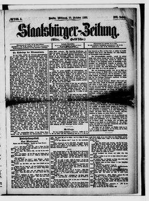 Staatsbürger-Zeitung on Oct 20, 1880