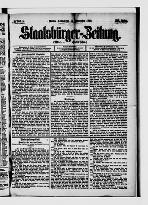 Staatsbürger-Zeitung vom 13.11.1880