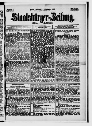 Staatsbürger-Zeitung vom 17.11.1880