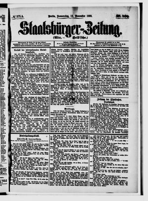 Staatsbürger-Zeitung on Nov 18, 1880