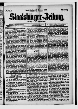 Staatsbürger-Zeitung vom 26.11.1880