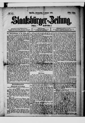 Staatsbürger-Zeitung vom 06.01.1881