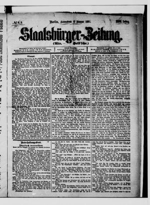 Staatsbürger-Zeitung vom 08.01.1881