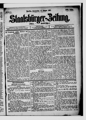 Staatsbürger-Zeitung vom 13.01.1881
