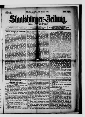 Staatsbürger-Zeitung vom 16.01.1881