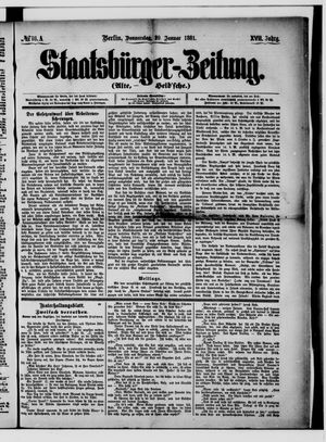 Staatsbürger-Zeitung on Jan 20, 1881