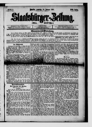 Staatsbürger-Zeitung vom 30.01.1881