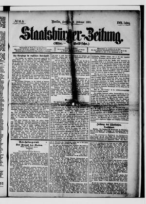 Staatsbürger-Zeitung on Feb 6, 1881