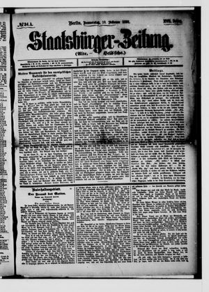 Staatsbürger-Zeitung vom 10.02.1881