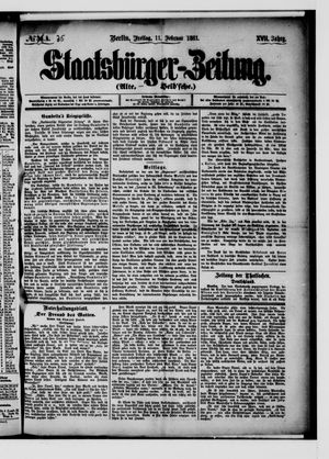 Staatsbürger-Zeitung on Feb 11, 1881