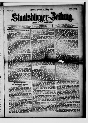Staatsbürger-Zeitung vom 06.03.1881
