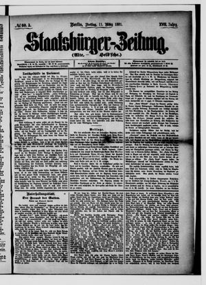 Staatsbürger-Zeitung vom 11.03.1881