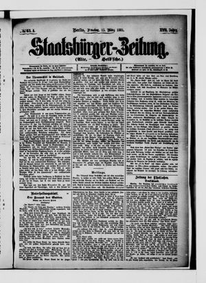 Staatsbürger-Zeitung vom 15.03.1881