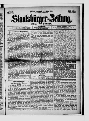 Staatsbürger-Zeitung vom 16.03.1881