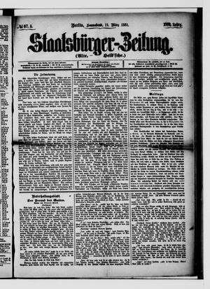 Staatsbürger-Zeitung vom 19.03.1881