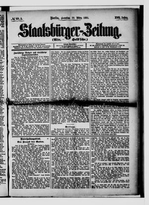 Staatsbürger-Zeitung vom 20.03.1881
