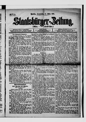 Staatsbürger-Zeitung vom 31.03.1881