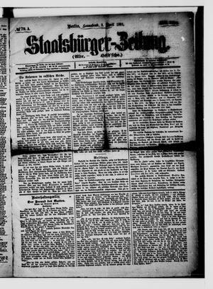 Staatsbürger-Zeitung vom 02.04.1881