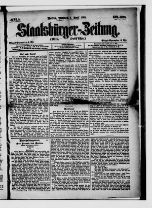 Staatsbürger-Zeitung vom 06.04.1881