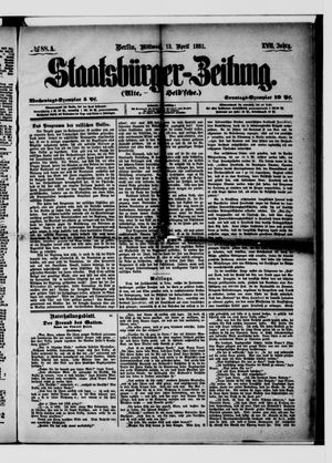 Staatsbürger-Zeitung vom 13.04.1881