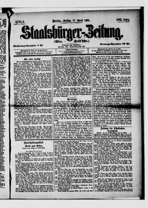 Staatsbürger-Zeitung on Apr 22, 1881