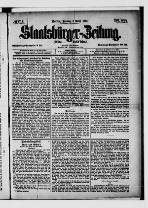Staatsbürger-Zeitung on Apr 26, 1881