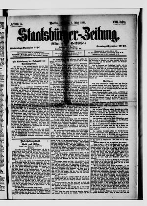 Staatsbürger-Zeitung vom 01.05.1881