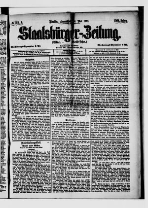 Staatsbürger-Zeitung vom 14.05.1881